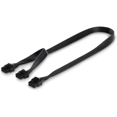 Image de adaptare 35118 20 cm Grafikkarte Stromkabel 8 pin PCIe Stecker auf 2 mal (6+2) schwarz