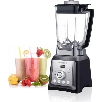 Afbeelding van HEINRICHS Krachtige mixer met 32.000 omw/min motor en 2000 W + 4 programma&#039;s, blender 8 roestvrijstalen bellen, BPA vrij, 2 liter container, Ice Crush functie Heinrich&#039;s