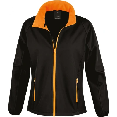 Afbeelding van Result Core Ladies Printable Soft Shell R231F Black / Orange
