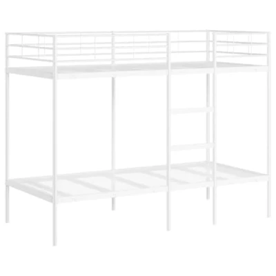 Afbeelding van vidaXL Stapelbed zonder matras 90x200 cm staal wit