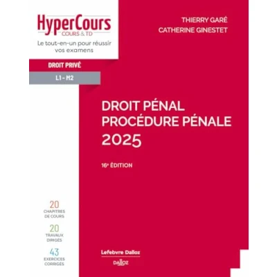Afbeelding van DROIT PENAL. PROCEDURE PENALE 2025