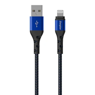 Afbeelding van Energizer C520LKBL USB naar Lightning Gevlochten Nylon Kabel 2m (Blauw)