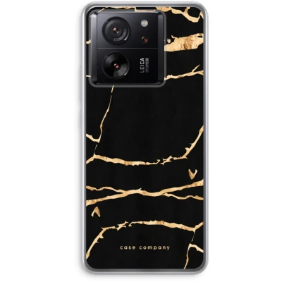 Afbeelding van Case Company® hoesje geschikt voor Xiaomi 13T Gouden marmer Soft Cover Telefoonhoesje Bescherming aan alle Kanten en Schermrand