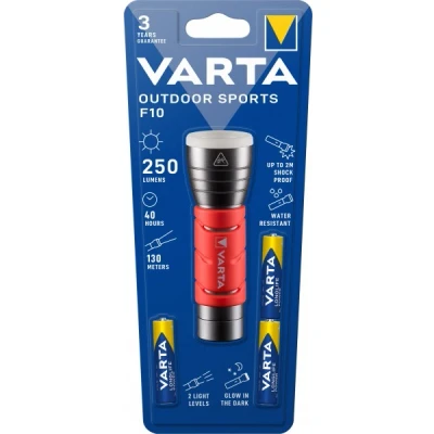 Afbeelding van Varta Zaklamp led zwart/rood 17627101421