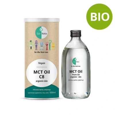 Afbeelding van Go Keto Premium bio Kokos MCT olie C8 (500 ml)