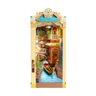 Afbeelding van Robotime Romantic Venice Houten Book Nook DIY miniatuurhuis TGB08 Knutselen Bouwpakket Hobby Boekensteun Creatief