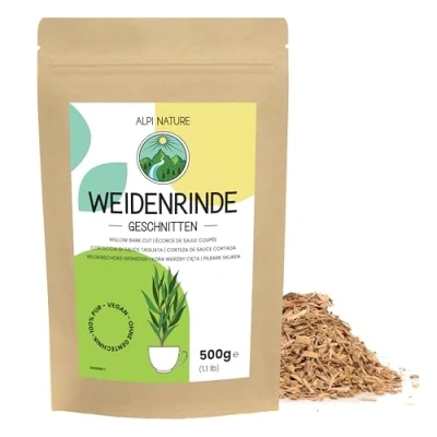 Afbeelding van thee van witte wilgenbast, 500 g, Alpi Nature, gesneden wilgenschors, losse thee, wilgenbast voor de bereiding wilgenschors en kruidenthee