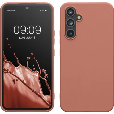 Afbeelding van kwmobile telefoonhoesje geschikt voor Samsung Galaxy A54 5G Hoesje smartphone Back cover in winter roze