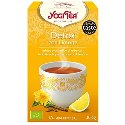 Afbeelding van Yogi Tea Detox kruidenthee met citroen 17 zakjes