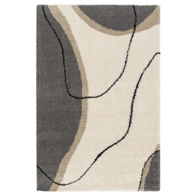 Afbeelding van Hoogpolig Vloerkleed Mirage Rivage Grijs/beige 160x230 Cm