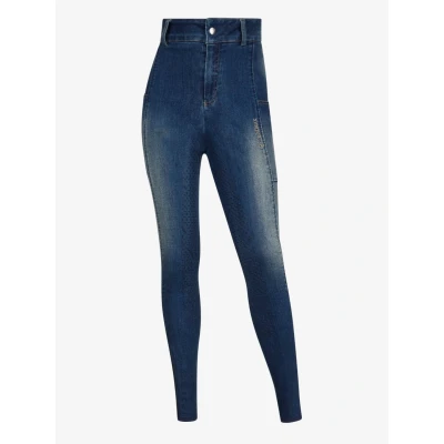 Image de LeMieux Pantalon d&#039;Équitation Young Rider Annie Denim Dark Wash 9 10 Ans