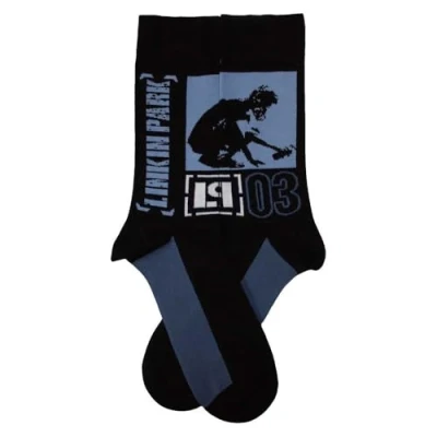 Afbeelding van Rock Off officially licensed products Linkin Park Krabband Logo Enkelsokken Maat 36 44, Zwart, M, Medium, zwart.