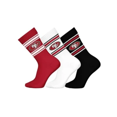 Afbeelding van NFL San Francisco 49ers 3pk Crew Socks Sportsokken, uniseks, 3 stuks