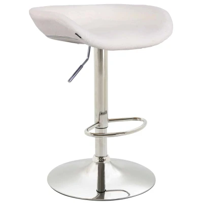 Afbeelding van Barkruk Namsos Vilt Chrome frame Wit