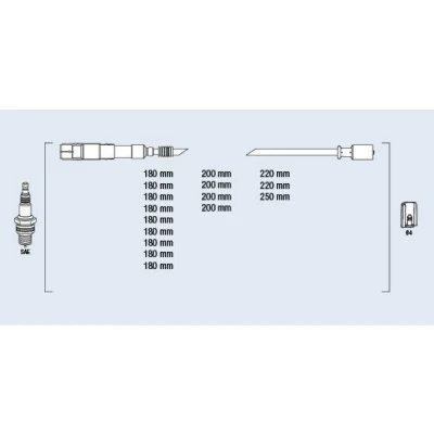 Afbeelding van FAE 85054 Bougiekabelset
