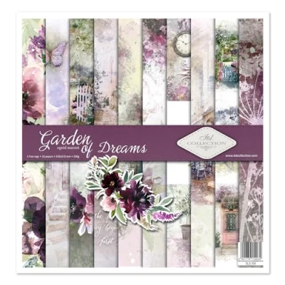 Afbeelding van ITD Collection scrapbooking Pack, papier, decoratief decoupage, kaarten maken, papierformaat 310 x 320 mm (Garden of Dreams SLS 009)