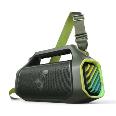 Afbeelding van soundcore Anker Boom 2 Plus Bluetooth buitenluidspreker, 140 W, kanalen, BassUp 2.0, 20 uur, snel opladen, IPX7, waterdicht, verlichting RGB, USB C, powerbank voor camping, strand, tuin
