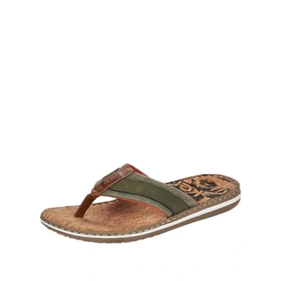 Afbeelding van Rieker Ambor Slippers groen Leer Maat 45