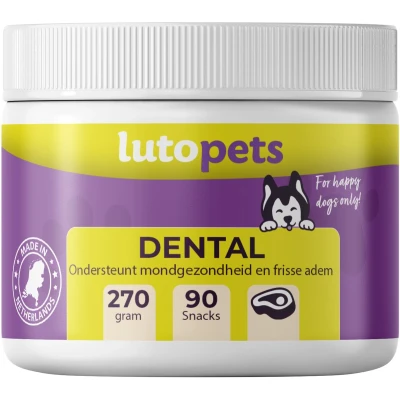 Afbeelding van Woofies Frisse adem &amp; gezond gebit snacks Voorkomt stinkende Tandplak Omega 3 Natuurlijk 270 gram 90 chews