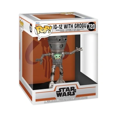 Afbeelding van Funko Pop! Deluxe: Star Wars: The Mandalorian Grogu with IG 12