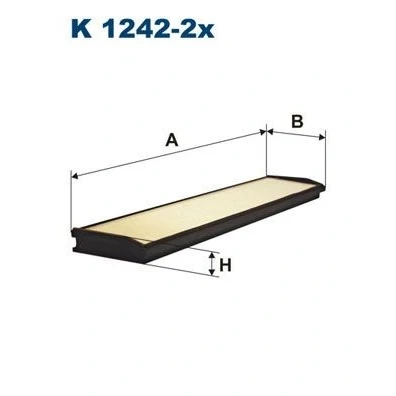 Afbeelding van FILTRON K 1242 2x Interieurfilter Stoffilter 374 84 24 MERCEDES BENZ: W124 Saloon, E Class Convertible