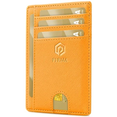 Afbeelding van Slanke en kleine creditcardhouder, portemonnee voor mannen vrouwen, met geldvak geschenkdoos, RFID creditcardhouder mannen, Minimalistisch