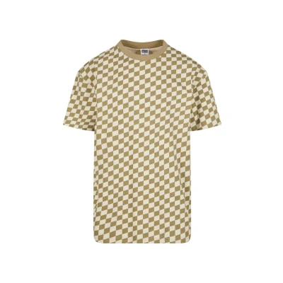 Afbeelding van Urban Classics Check Tshirt print, Heren, Maat: 4XL, Khakicheck