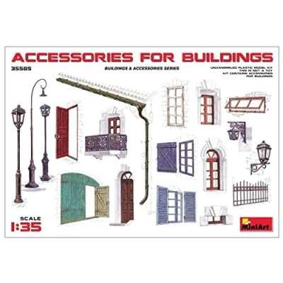 Afbeelding van 1:35 MiniArt 35585 Accessoires for Buildings Plastic Modelbouwpakket