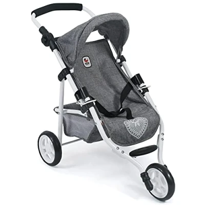 Afbeelding van Bayer Chic 2000 Lola poppenwagen joggen jeans grijs 70 x 33 62 cm