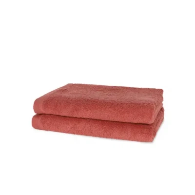 Afbeelding van Casilin Como set van 2 douchelakens 70x140 Brick Red