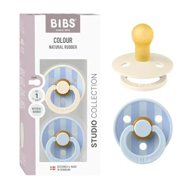 Afbeelding van Bibs Studio Baby Blue/Dusty Blue 0 6 mnd 2 Stuks Fopspeen 11022103