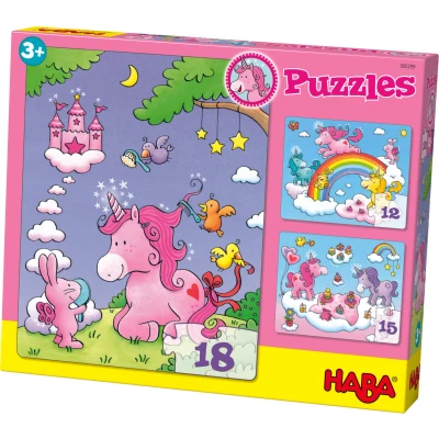 Afbeelding van HABA Einhorn GLITZERGLÜCK Puzzel voor kinderen, Maat: One Size, Multi coloured