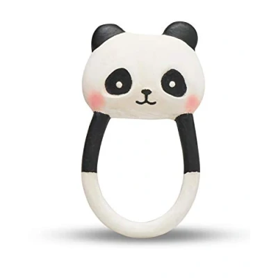 Afbeelding van Lanco rubberen bijtring Kori de Panda zwart wit
