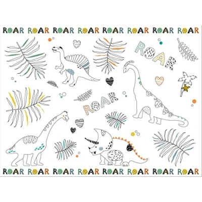 Afbeelding van Folat 6 Placemat Kleurplaten Dino 40 x 30 cm