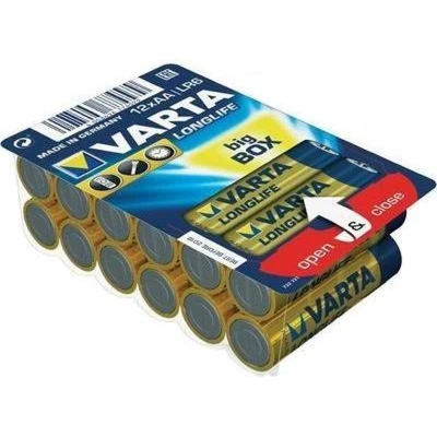 Afbeelding van Varta Batterij Alkaline, Mignon, AA, LR06, 1.5V Longlife, Doos (12 Pack)