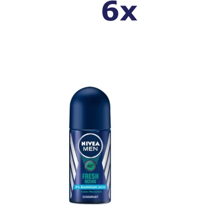 Afbeelding van Nivea Deo Roll On Men Fresh Ocean 50 ml. 6 x Voordeelpak