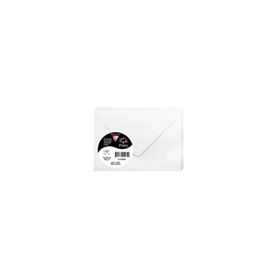 Afbeelding van Clairefontaine 5430C, verpakking met 20 enveloppen, formaat 7,5 x 10 cm, 120 g/m², kleur: wit, uitnodiging voor evenementen en overeenkomst, Pollen serie, glad papier van hoge kwaliteit