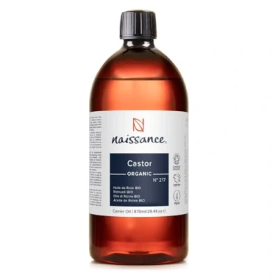 Afbeelding van Naissance Biologische ricinusolie koudgeperst (nr. 217) 870 ml snelle groei voor haar, wimpers, wenkbrauwen, lichaam, baard, nagels 100% zuiver, plantaardig, natuurlijk, veganistisch