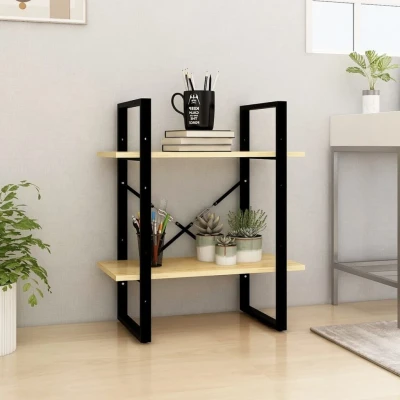 Afbeelding van Boekenkast met 2 schappen 60x30x70 cm massief grenenhout