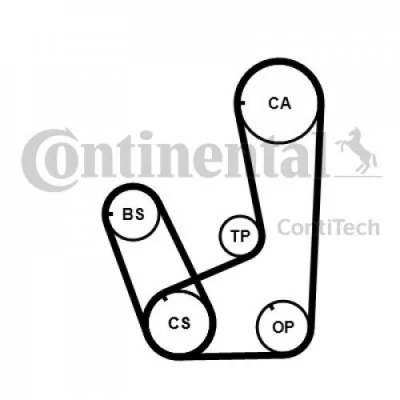 Afbeelding van Contitech Distributieriem kit CT839K2PRO