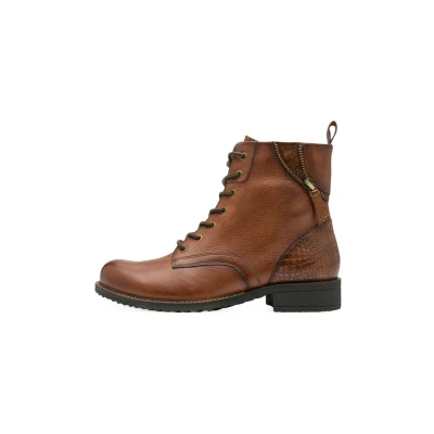 Afbeelding van Tamaris Elegante MIT Touchit Veterboots, Dames, Maat: 36, Cognac Schoenen
