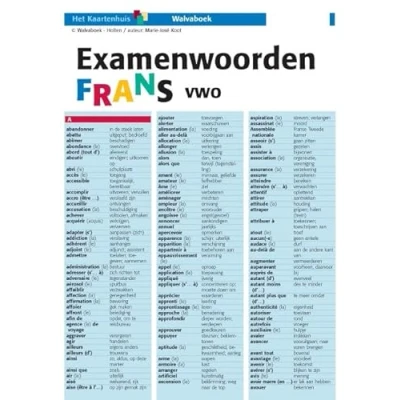 Afbeelding van Taalkaarten Walvaboek Examenwoorden Frans vwo