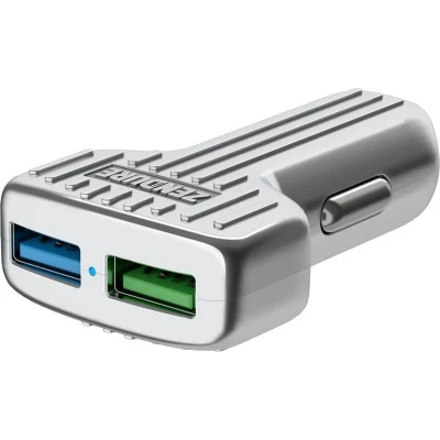Afbeelding van Zendure USB Autolader met 2 Poorten 30W Quick Charge 3.0 Zilver