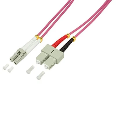 Afbeelding van LogiLink FP4LS00 Glasvezel Optische vezel Aansluitkabel 50/125 µ Multimode OM4 0.50 m