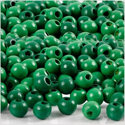 Afbeelding van Creotime Houten Kralen Groen 0,5 Cm 150 Stuks