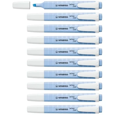 Afbeelding van Fluoriscerende Markeerstift Stabilo Swing Cool Blauw 10 Onderdelen
