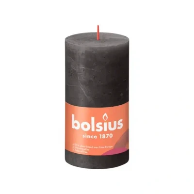 Afbeelding van Bolsius kaars rustiek Stormy Grey 130/68 mm