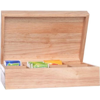 Afbeelding van Cosy&amp;Trendy Theedoos Hout 8 vaks 29 x 19 cm