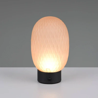 Afbeelding van TRIO FACETTE Tafellamp Amber incl. 1x SMD 1,5 W 4 stappen TOUCH USB aansluiting Oplaadbaar Snoerloos