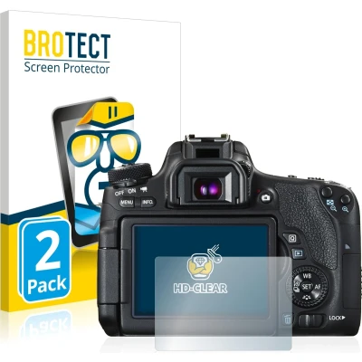 Afbeelding van BROTECT Screenprotector voor Canon EOS 760D Folie Beschermfolie transparant (2 Stuks)
